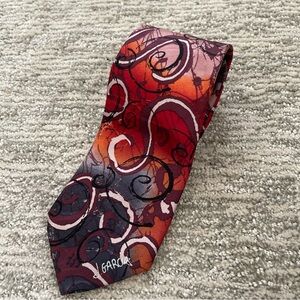 J Garcia Another Butterfly Collectors Edition Silk Necktie Red Tone Artist Proof